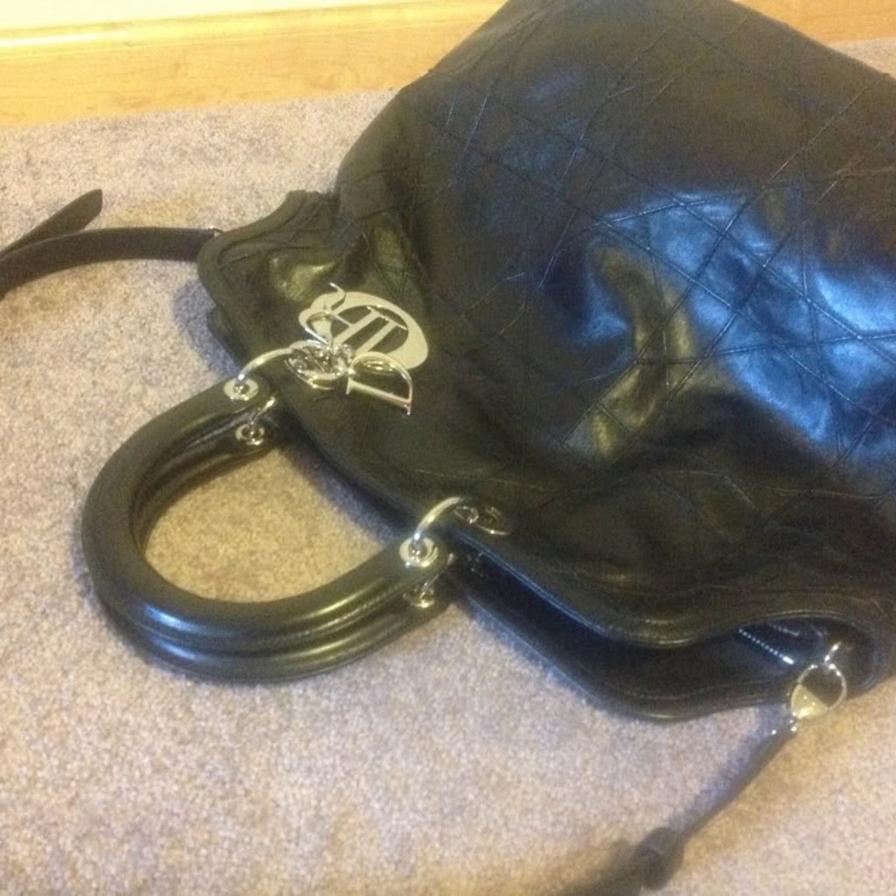 Dior black cannage Granville leather handbag LRG - Picture 5 of 5